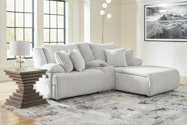 Top Tier Alloy Velvet 3-Piece Reclining Sectional Sofa with Chaise - image 1