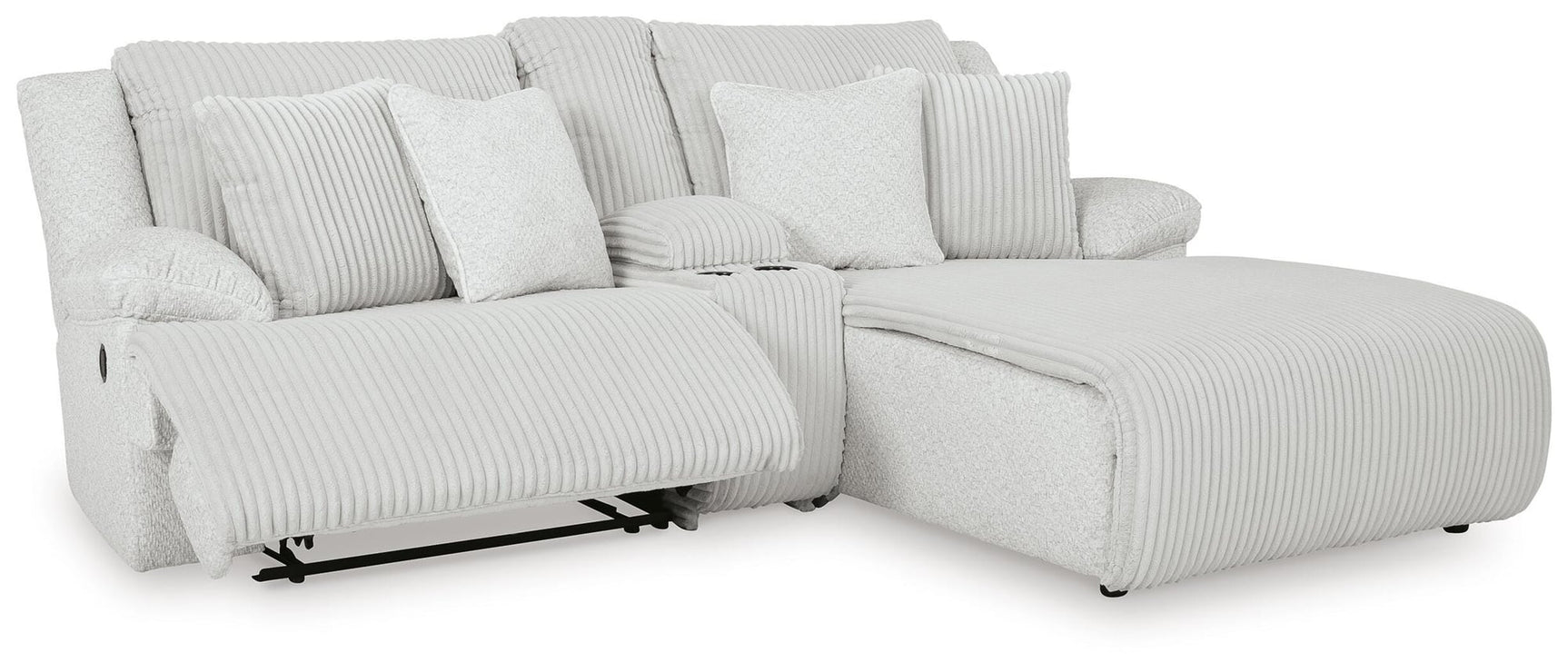 Top Tier Alloy Velvet 3-Piece Reclining Sectional Sofa with Chaise - image 3