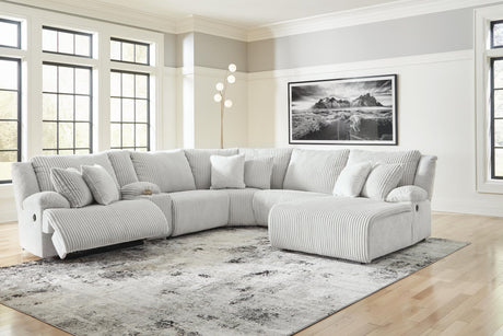 Top Tier Alloy Velvet 6-Piece Reclining Sectional with Chaise - image 1