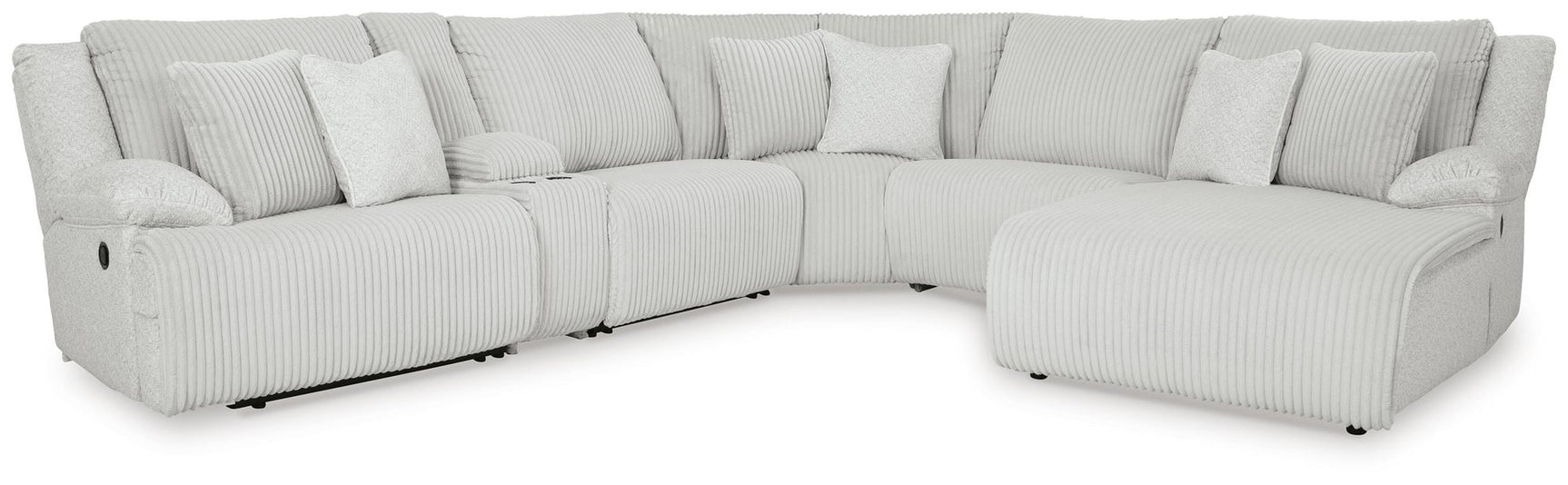 Top Tier Alloy Velvet 6-Piece Reclining Sectional with Chaise - image 2