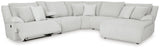 Top Tier Alloy Velvet 6-Piece Reclining Sectional with Chaise - image 3