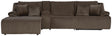 Top Tier Chocolate 4-Piece Reclining Sectional with Chaise from Decor Furniture