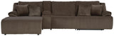 Top Tier Chocolate 4-Piece Reclining Sectional with Chaise from Decor Furniture