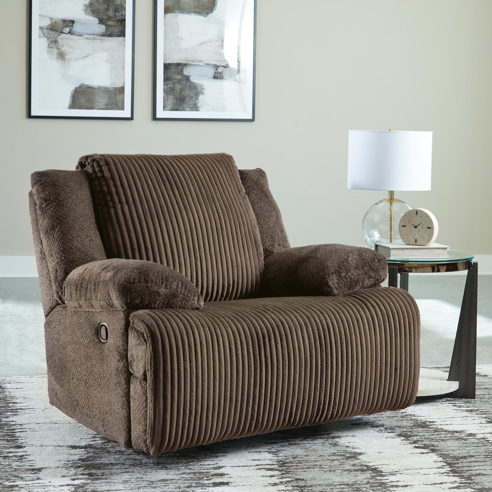 Top Chocolate Tier Sofa and Recliner - image 15