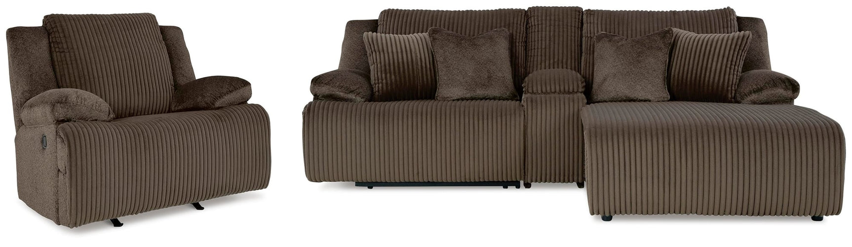 Top Chocolate Tier Sofa and Recliner - image 2