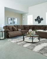 Top Tier Chocolate Velvet 3-Piece Reclining Sofa Chaise Sectional - image 17
