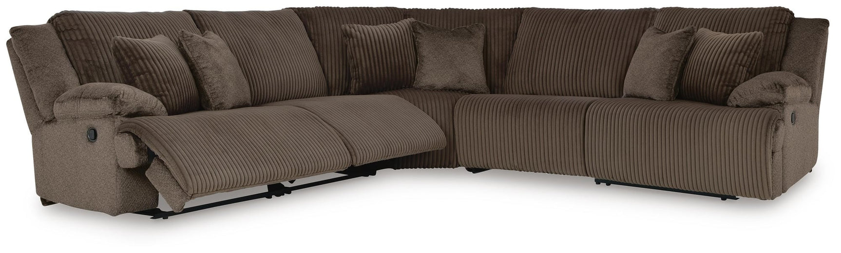 Top Chocolate Tier 5-Piece Sectional with Recliner - image 11
