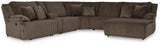 Top Chocolate Tier 6-Piece Sectional with Recliner - image 3