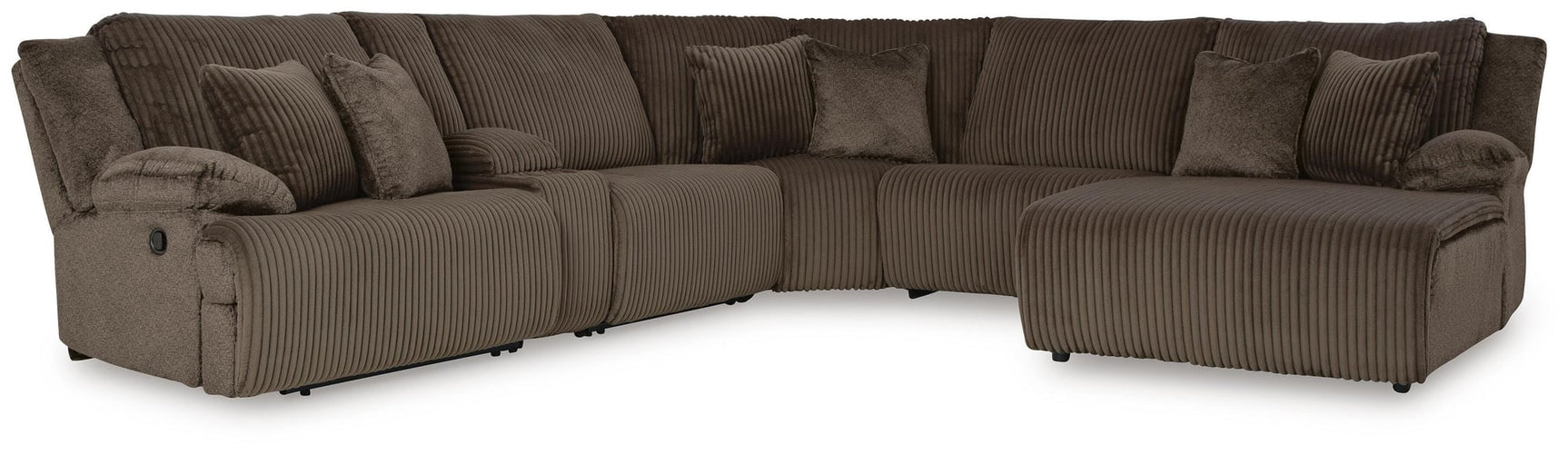 Top Chocolate Tier 6-Piece Sectional with Recliner - image 3