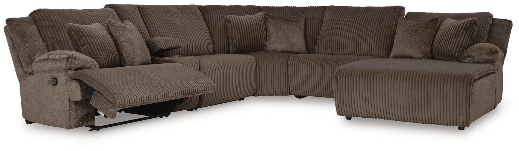 Top Chocolate Tier 6-Piece Sectional with Recliner - image 4