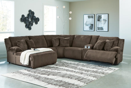 Top Chocolate Tier 6-Piece Sectional with Recliner - image 15