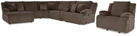 Top Chocolate Tier 6-Piece Sectional with Recliner - image 2