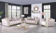 Torino Champagne Sofa, Loveseat, and Chair Set with Gold Framework from Decor Furniture