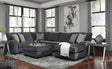 Tracling Slate 3-Piece Sectional with Ottoman - image 1