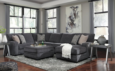 Tracling Slate 3-Piece Sectional with Ottoman - image 1