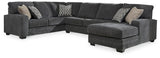 Tracling Slate 3-Piece Sectional with Ottoman - image 3