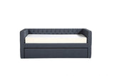 View of storage drawers in Trina Gray twin daybed
