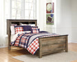 Trinell Brown Full Bookcase Panel Bed - Ella Furniture