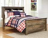Trinell Brown Full Bookcase Panel Bed - Ella Furniture