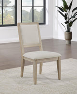 Side view of Trofello cushioned dining side chair set of 2