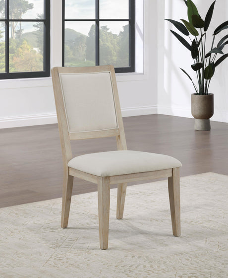 Side view of Trofello cushioned dining side chair set of 2