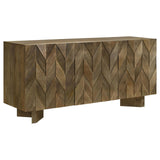 Tyler dining sideboard front showing chevron pattern door fronts