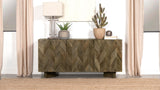 Tyler sideboard angled view highlighting brown mango wood finish
