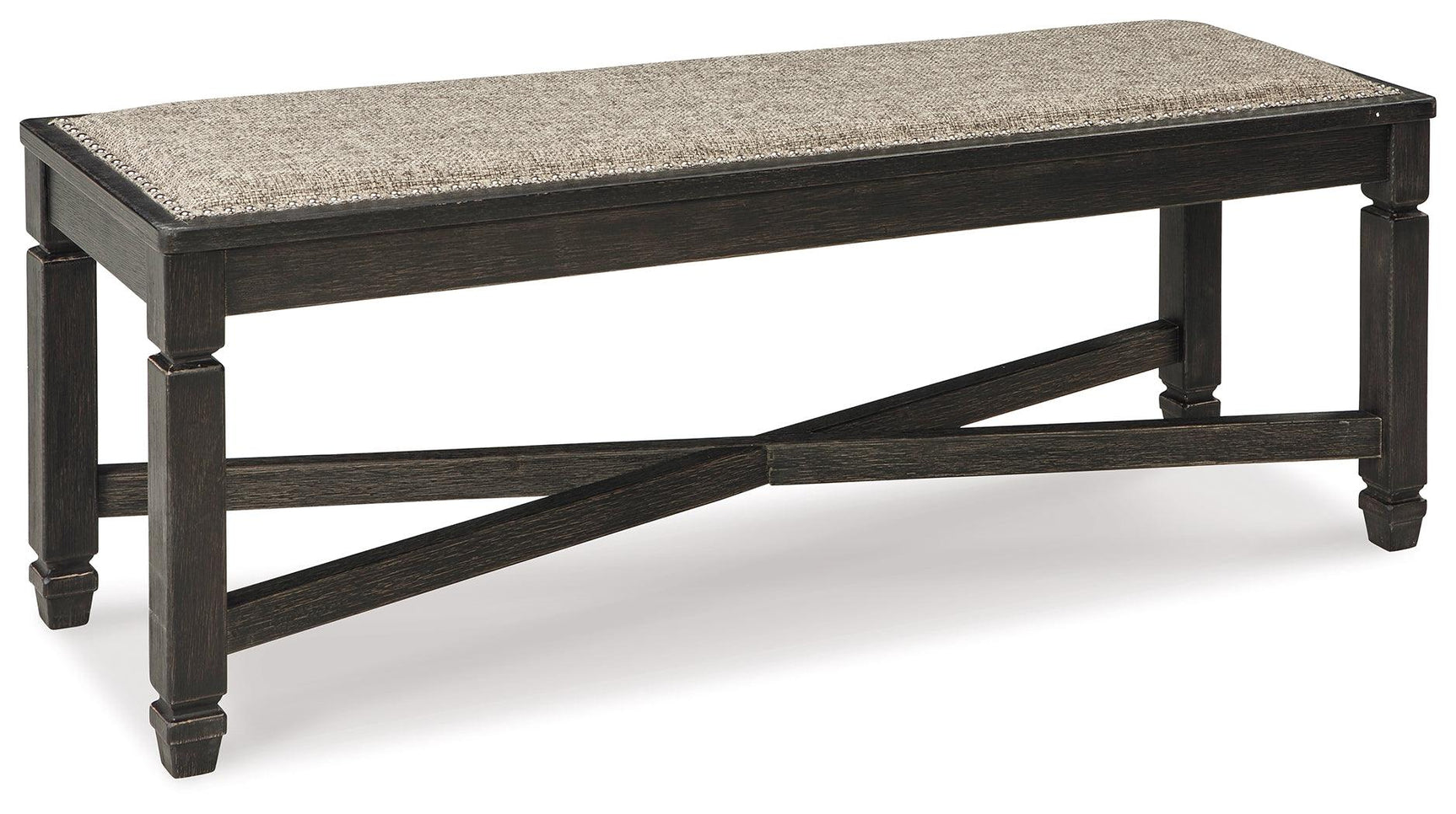 Close-up detail of dining table surface of Tyler Creek set