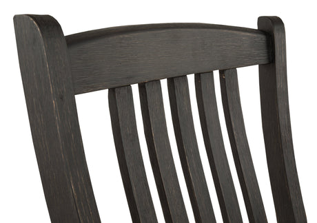 Main angle view of Tyler Creek Black Gray Rectangular Dining Room Set