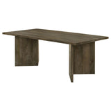 Close detail of mango wood grain on Tyler dining table top