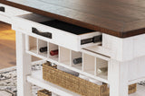 Valebeck counter height dining table assembly hardware and details