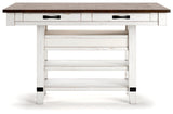 Seven-bottle wine rack integrated in Valebeck dining table base