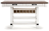 Valebeck table sturdy post and bracket base design detail