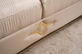 Vega Sofa, Loveseat, and Chair Set with Textured Upholstery and Gold Accents view 21