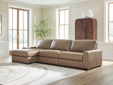 Veronella Sahara Leather 3-Piece Sectional with Chaise - image 3