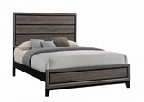 Side angle of Watson Grey Oak panel bed