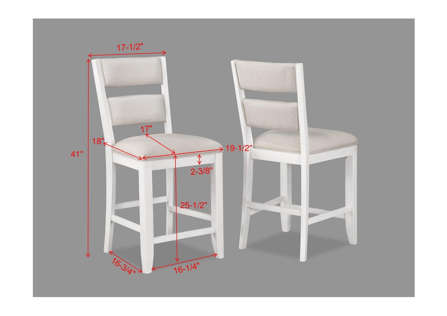 Close-up detail of Wendy White dining chair
