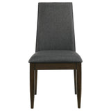 Room setting with Wes Brown dining set in dark walnut finish
