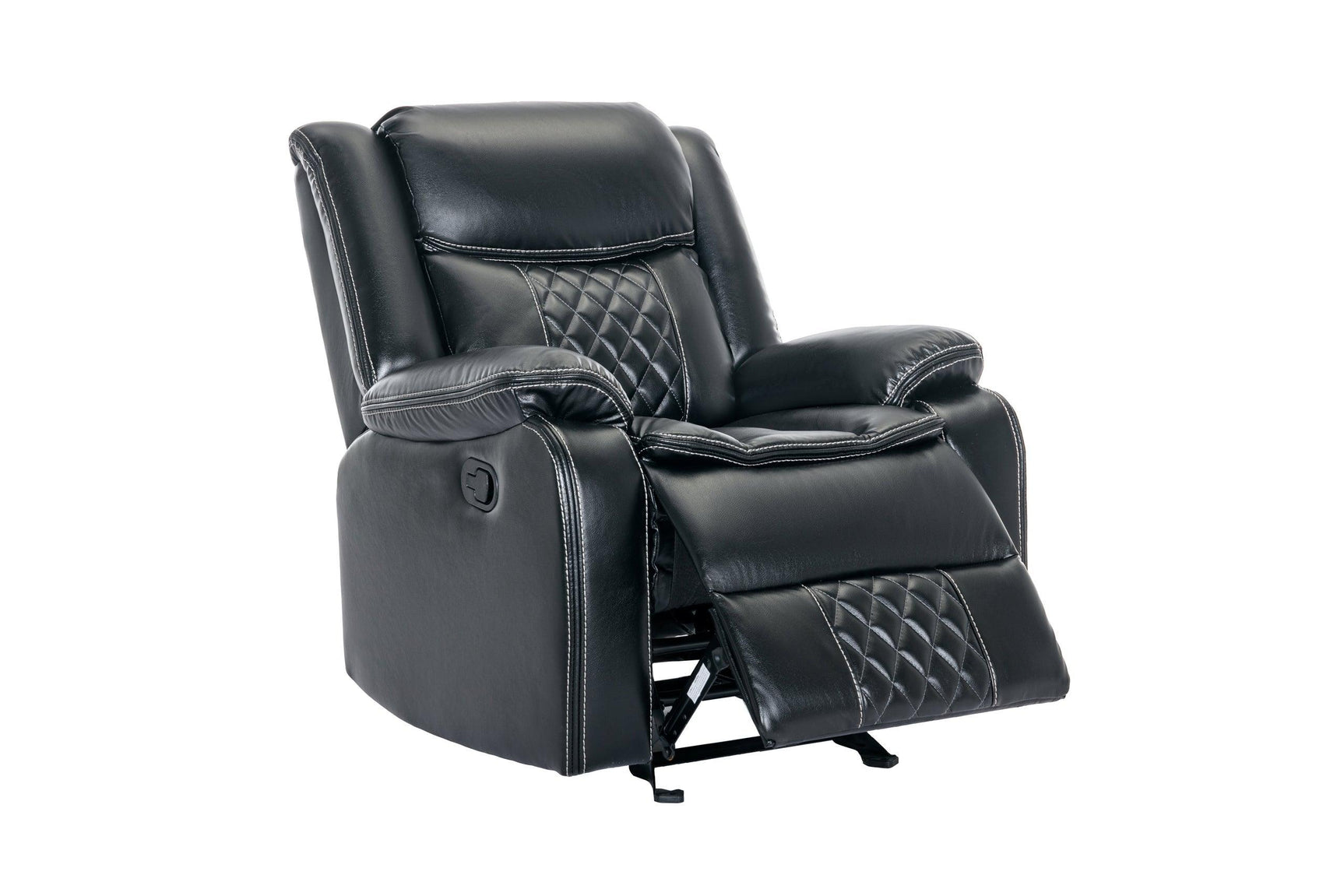 Weston modern reclining chair and sofa set overview