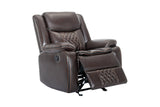 Weston Espresso 3-piece reclining living room set assembled