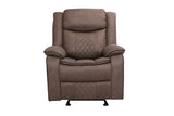 Weston Brown Palomino 3-piece reclining set full view