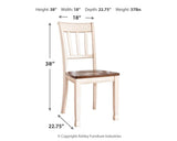Detail view of Whitesburg side chair design