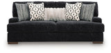 Whitmore Manor Black Pearl Chenille,Velvet Sofa view 3