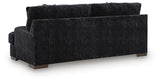 Whitmore Manor Black Pearl Chenille,Velvet Sofa view 4