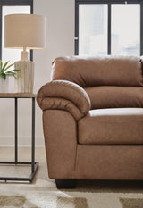 WillowBend Caramel Faux Leather 2-Piece Sectional - image 3
