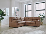 WillowBend Caramel Faux Leather 2-Piece Sectional from Decor Furniture