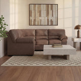 WillowBend Caramel Faux Leather 2-Piece Sectional - image 3
