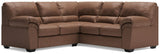 WillowBend Caramel Faux Leather 2-Piece Sectional - image 4