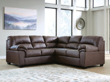 WillowBend Umber Faux Leather 2-Piece Sectional - image 1