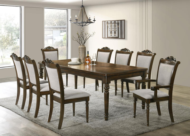 Willowbrook Upholstered Dining Side Chair Grey And Chestnut (Set Of 2) 108112 - Ella Furniture